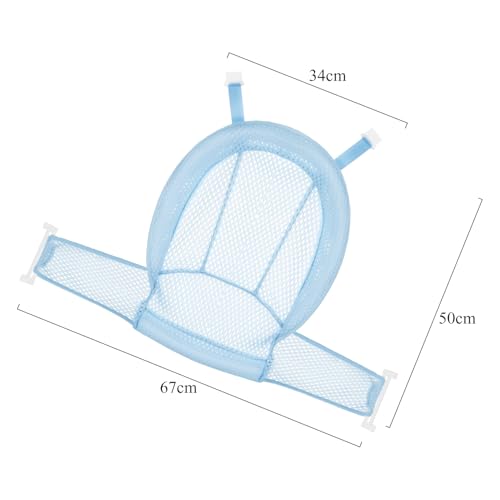 Image of Haozaikeji Baby Bath Seat Support Net Infant Bathtub Mesh Cushion Newborn Baby Shower Lie Seat Toddler Bathing Breathable Mat Shower Pad for 0-3 Years