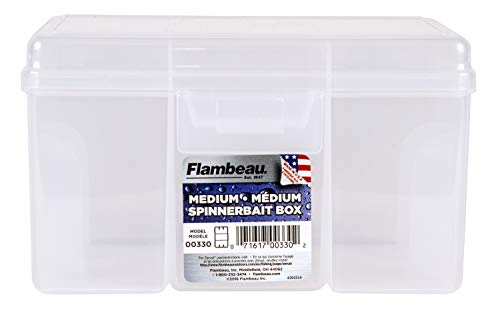 Flambeau Tackle Spinnerbait Utility Box (Clear, 6.5x4.625x4.125-Inch), Transparent, 6 7/16 x 4 5/8 x 4 1/8 inch - Image 2