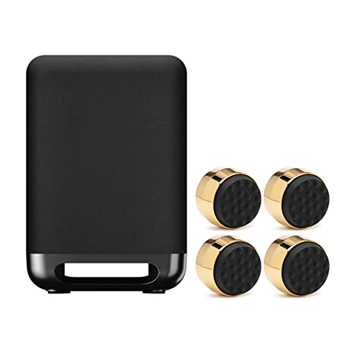 Sony - SASW5 300W Wireless SUBWOOFER with Knox Gear SUBWOOFER Isolation FEET - Black