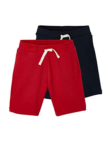 VERTBAUDET Lot de 2 Bermudas garçon en Molleton lot Rouge/Marine 5A