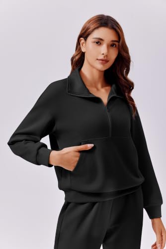 Image of PINSPARK 2 Piece Sets for Women 2026 Fall Travel Outfits Long Sleeve Tracksuit Joggers Sets Half Zip Sweatsuit Matching Set