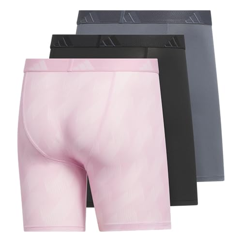 Image of adidas Men's Performance Boxer Brief Underwear (3-Pack) | Moisture-Wicking Microfiber, Quick-Dry, Tag-Free Waistband, Sizes S Through XXL, All-Day Comfort