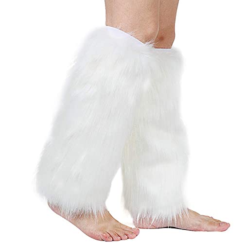 Katutude Jambières en Peluche, Jambières en Fourrure, Chauffe-Jambes en Peluche Jambe Fausse Fourrure, Botte Manchettes Couverture Couvre-Jambes en Fourrure pour Femmes Cover