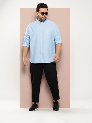 Image of Thomas Scott Men's | Plus Size | Regular Fit | Long Sleeves | Button-Down Collar | Oxford Fabric | Casual | Shirts for Men
