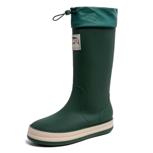 Unisex Waterproof Rain Boots for Outdoor Camping, High-Cut PVC Anti-Slip Shoes with Thick Sole - Fashionable & Durable