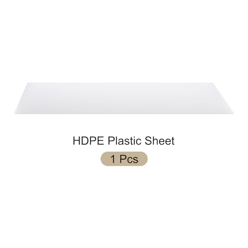 Image of 24 inch x 6 inch x 1 /8 inch HDPE Plastic Sheet, High Density Polyethylene Sheet Cutting Board White Solid Block, [for DIY, Home Floor]