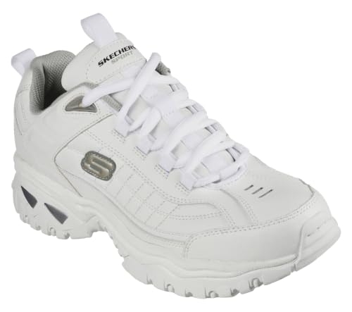 Image of Skechers Men Sneaker Shoes | Athletic Training, Leather and Mesh Upper, Cushioned Insole, Traditional Lace-up, Casual