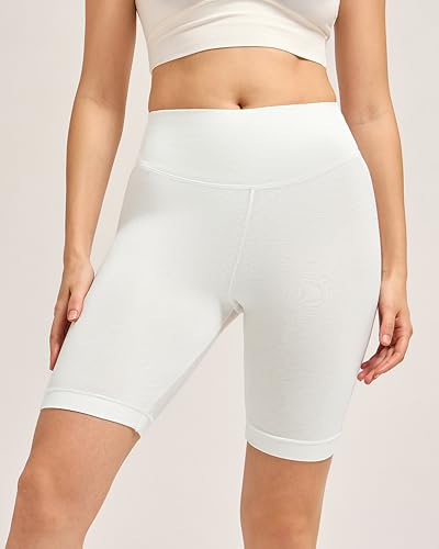 Image of URBAN ADVENTURE High Waist Cotton Cycling Shorts for Women - Stretchable Active Wear for Workout, Running & Yoga