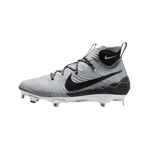 Nike Alpha Huarache NXT Men's Baseball Cleats (DJ6517-003, Wolf Grey/White/Pure Platinum/Dark Smoke Grey) Size 7.5