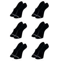 HANG LOOSE Kit 6 Pares de Meia Super Invisível Cano Curto Original Masculino Adulto, 6 Preto, 39-44