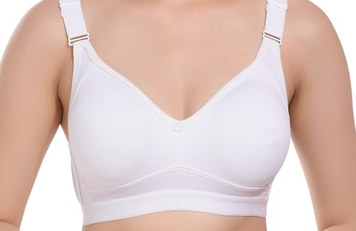 Image of Viral Girl Women's Wire-Free Cotton Hosiery Bra | Non-Padded, Full Coverage, Adjustable Straps | Soft Comfortable Innerwear with Hook & Eye Closure for Everyday Use