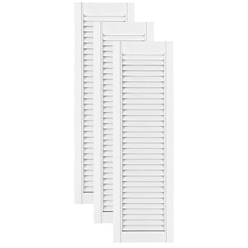 Lamellentüren Holz 3er Pack 294x993 mm | Holztür aus massiver Kiefer mit MDF Lamellen | Möbelfronten für kreative Renovierung | Lamellentür für Garderobe, Küche oder Wohnzimmer | Weiß lackiert Lamellentüren Holz 3er Pack 294x993 mm | Holztür aus massiver Kiefer mit MDF Lamellen | Möbelfronten für kreative Renovierung | Lamellentür für Garderobe, Küche oder Wohnzimmer | Weiß lackiert