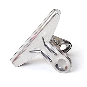 Pennenzak 50 stks/rvs bindmiddel clip kantoor school tool greep clips bulldog brief metalen paperclip 42mm / 55mm / 72mm…