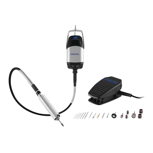 Dremel 9100-21 Fortiflex 2.5 Amp Flex Shaft Powerful Rotary Tool Kit- Hands-Free Speed Control for Precision Crafts & Projects, Detail Sander, Polisher, Engraver, Etcher