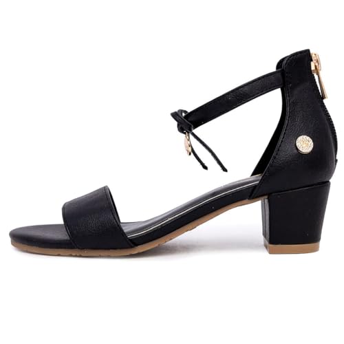 Image of Nine West Girls Sandals Low Heel Dress Pump Ankle Strap Open Toe Wedding Party for Big Kids & Little Kids