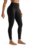 PERSIT Women's Gym Leggings - Tummy Control, High Waisted Compression Black Running Workout Sports Leggings Yoga Pants for Women - 25 Inches Black XL