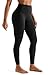PERSIT Women's Gym Leggings - Tummy Control, High Waisted Compression Black Running Workout Sports Leggings Yoga Pants for Women - 28 Inches Black S