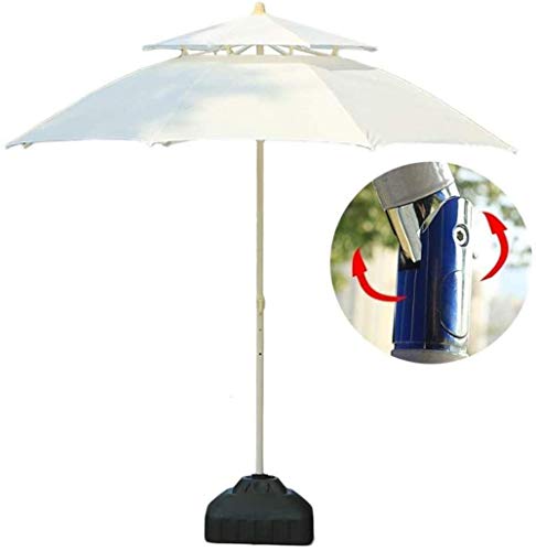 Al aire libre Paraguas Sombrillas 7,5 pies / 230cm al aire libre Patio Jardín Tabla Paraguas con botón de inclinación, ideal tanto for exterior Yard, Playa Evento Mercado Comercial (Color: grisáceo, T