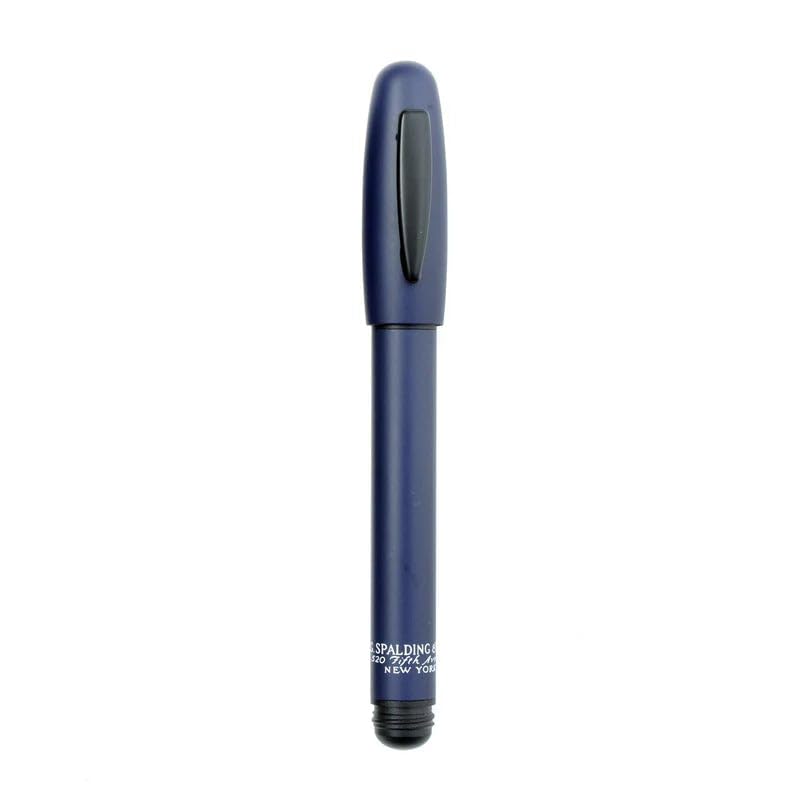 Bolígrafo A.G.Spalding&Bros. Short Black Matt Sfera Metal Azul