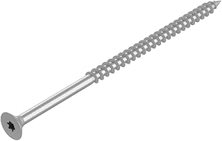 SECCARO Spanplattenschraube 6 x 120 mm, Edelstahl V2A VA A2, Holzschraube mit Teilgewinde, TX/Innensechsrund 50 Stück