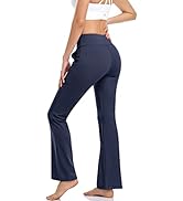 RIMLESS 7 Women's Yoga Pants with Pockets Capri Lounge Crop Pants Tummy Control Stretch Workout A...