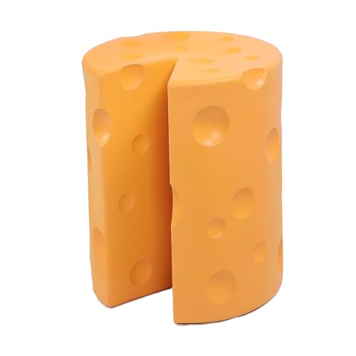 XZXCVN Sofá Otomano Puff Cuadrado Gris, Banqueta Cuadrada con Diseño Retro de Queso, Taburete Reposapiés para Sala de Estar y Recibidor - Multifuncional, Cómodo y Decorativo,