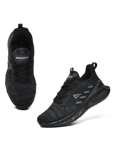 Image of Impakto Gravity Running Shoes for Men | Lightweight & Breathable Sports Shoes | Soft Cushioned Insole | Anti Skid EVA Sole | Laceup Shoes for Jogging, Walking, Gym & Casual Outings