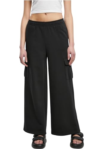 Pantaloni Cargo Terry da a Vita Alta XXXL donna nero