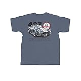 Vintage Goods Apparel Men's Retro Feel Graphic T-Shirt, 427 Cobra - High Performance Racing Tee, Carroll Shelby Gifts for Vintage Car Lovers, Speed Chasers, American Muscle (Steel Blue, X-Large)