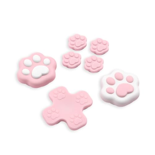 GeekShare Lot de capuchons de manette en silicone en forme de croix - Compatible avec console de jeu Switch 2 - Rose