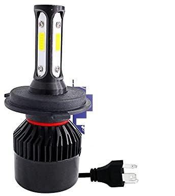 Miwings High Brightness 3 Side H4 LED Headlights Hi/Low Beam Bulbs 40W White Conversion Kit for Royal Enfield, Motorcycle, Bike, Scooty (Pack 1)