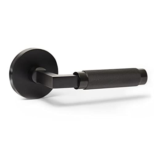 Explore Hardware London Collection Solid Brass Lever Single Side Non-Turning Dummy Door Handle, Matte Black -  AHI63048