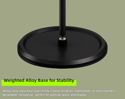 wigmoa CA-4 【1PACK】 Headphone Stand with Storage Tray No Tool Assembly Headset Holder Compatible with AirPods Max, AirPods Pro, Beats, Bose, and Most Gaming Headphones. (Black) - image 5