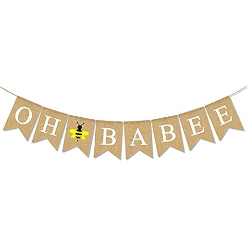 Pudodo Jute-Banner Oh Babee mit Hummel-Motiv Cover