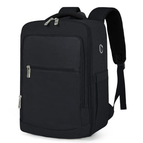 RuoSien Mochila Viaje Cabina Avion 40x30x20,Mochila Ryanair 40x30x20 para Equipaje de Mano,Mochila Cabina Bolsa de Viaje Mochilas Casual Con Bolsillo Antirrobo(Negro,40X30X20CM)