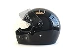 CRG Full-Face Motorcycle Street Bike Fiberglass Helmet DOT Certified ATV-2 Parent (X-Small, Glossy Black)