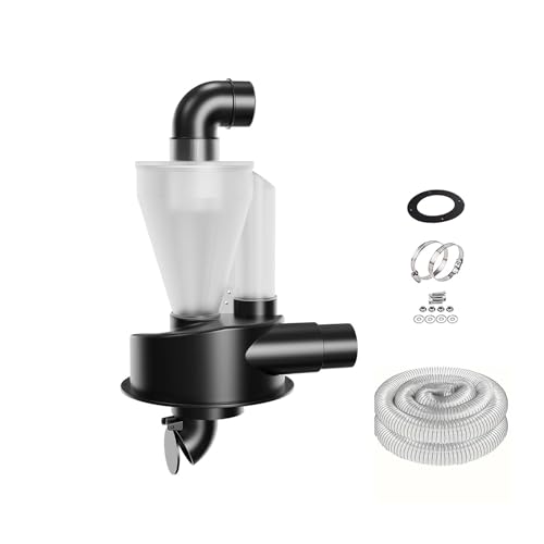 2.5インチ 木工用 二重濾過サイクロン集塵機 DIY ターボチャージフィルター 工業用セパレーター 集塵機 キャニスター ダスト(A)