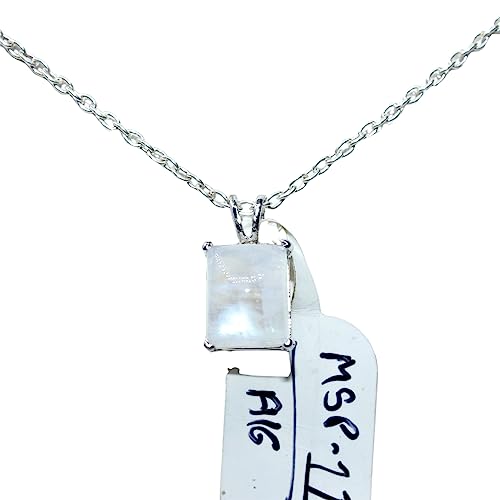 Pendentif pierre de lune argent anti-ternissement bijou hypoallergénique