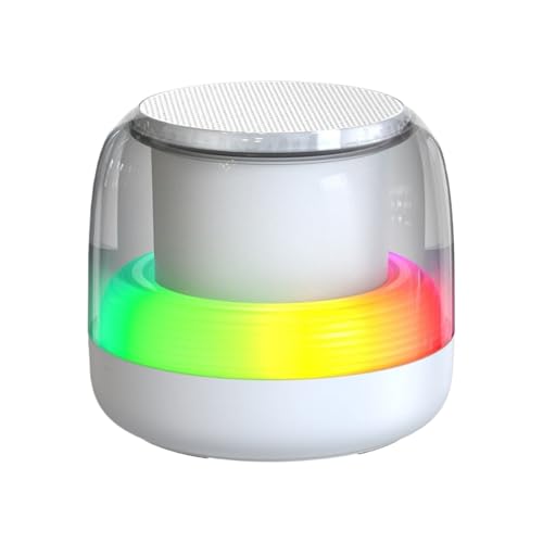 Kabelloser Lautsprecher | 5.0 kabelloser Lautsprecher mit Subwoofer und RGB-Licht, tragbarer Musik-Player mit Atemlicht, Farbverlauf, 7 Modi für Schlafzimmer, Reisen, Partys, Wohnzimmer, Auto, Haus
