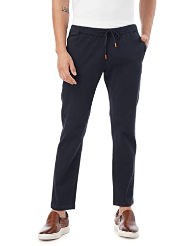 Image of FYLTR Men's Taper Fit Stretch Cotton Joggers with Elasticated Waistband & Drawstrings