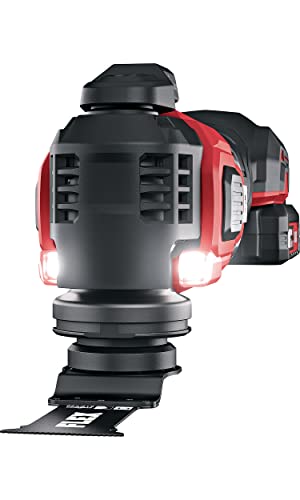 Flex Akku-Multitool MT 18.0-EC /5.0 Set (18 V, inkl. Transportkoffer + 2x Akku 5,0 Ah + Ladegerät, Multifunktionswerkzeug StarlockMAX Aufnahme, ohne Akku, mit Arbeitslicht, bürstenloser Motor) 518417