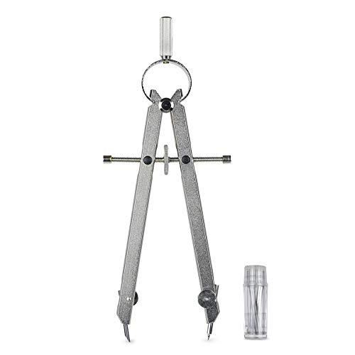 ALVIN Master Bow Traditional Compass 6" Model 604 Ideal Compass for Geometry Drafting and Engineering, Drawing and Architecture Tool, Metal - 6 Inches