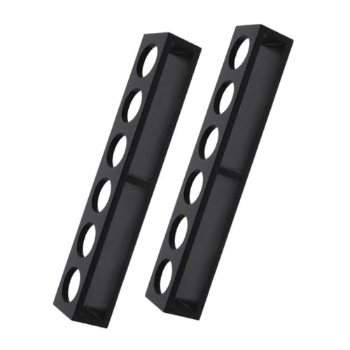 Healifty 2pcs Shot Glasses Holder Wooden Serving Tray Organizer for Whiskey Glasses Compact Drink Stand for Home Parties Bars Ktv and Clubs Design with Slots for Various Types