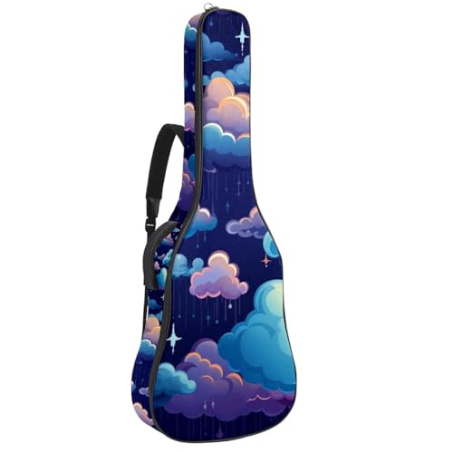 Étui guitare acoustique rembourré anti-choc protégeant de la pluie fine