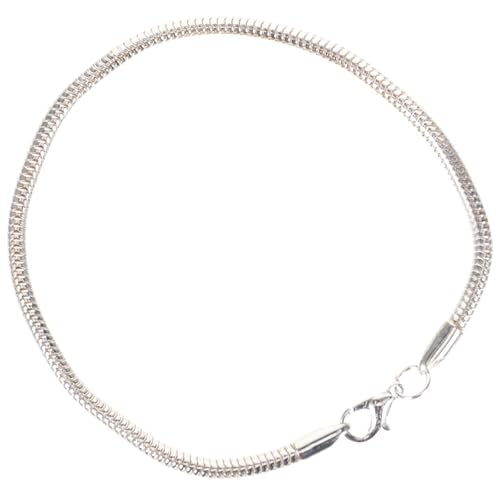 Happyyami Pulsera De Plata Mujer Y Hombre Pulsera De Cadena De Serpiente Chapada En Cobre Joyería Fina Para Bodas CumpleañOs Regalos Especiales