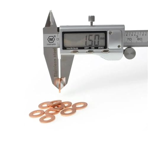 Thngfn HTGHYJH 10Pcs Copper Fuel Injection Nozzle Holder Gasket Washers, Replacement Shim Washers .Compatible thumb #4