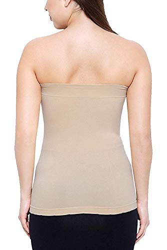 Image of Women's /Girl's Strapless Stretchable Long Bandeau Tube Top Camisole Free Size