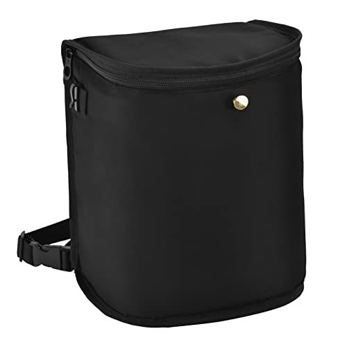 Image of Wudan Small Car Trash Can Black Accessories for Garbage Storage Organizer with Lid Waterproof Portable Auto and Truck Interior Seat Bin