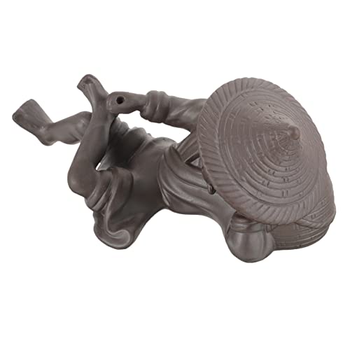 Abaodam Simulated Rockery Ornaments Sand Garden Ornament Home Decor Mini Fisherman Statue Fish Tank Adornments Fisherman Figurines Tank Ornamnets Bonsai Decors Aquarium Adornments Ceramics