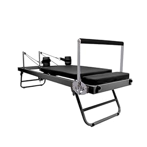 Nixiara Home Pilates Reformer, Pilates Reformer Machine, instelbaar kerntrainingsbed, trainingsuitrusting, opklapstill trainingsmachine, tot 300 pond gewichtscapaciteit voor de fitnessstudio